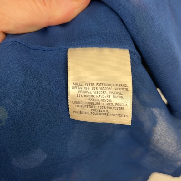 Maeve Anthropologie Evaline sleeveless A-line Floral Blue Dress S - Picture 11 of 13